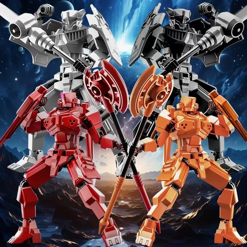 MMXBGS T13 Action Figure Set – Assembled Shield Warrior, Gray & Black
