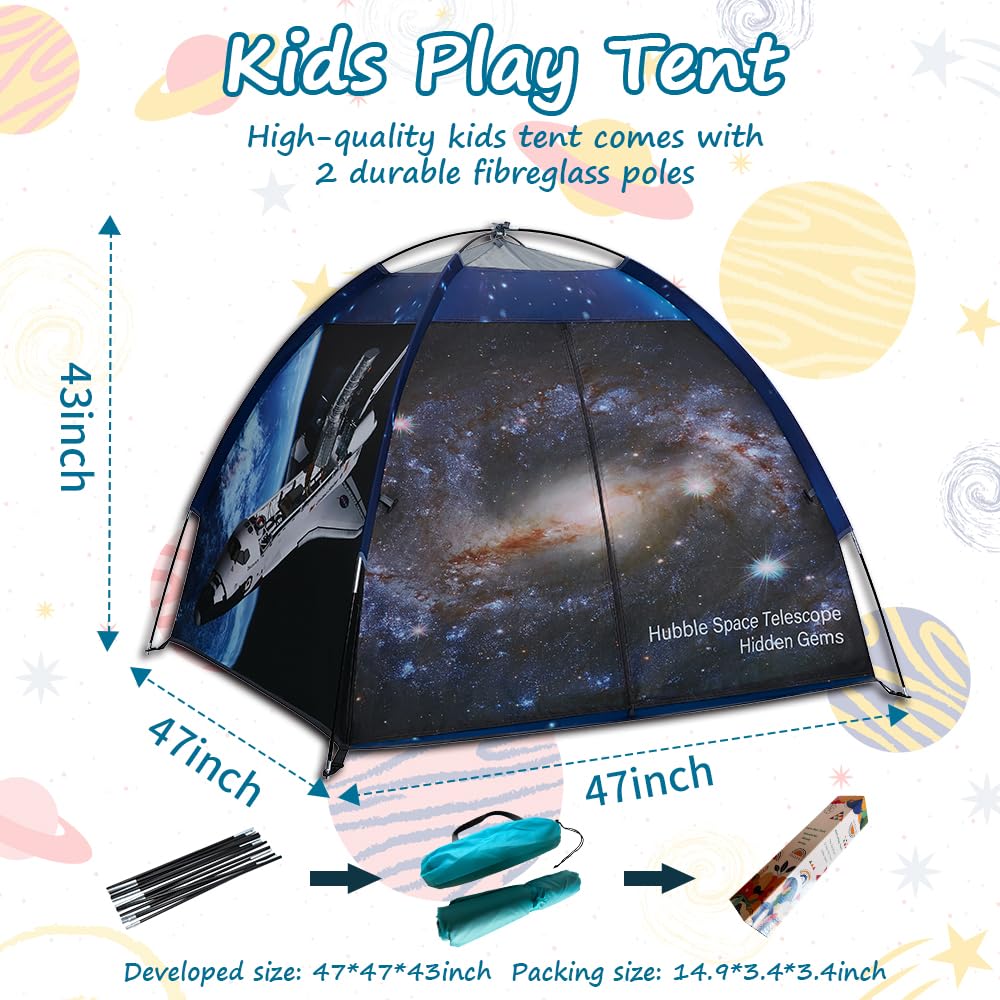 Mnagant Space Shuttle Atlantis Play Tent – Hubble Dome for Kids | Indoor Pop-Up Playhouse 47x47x43