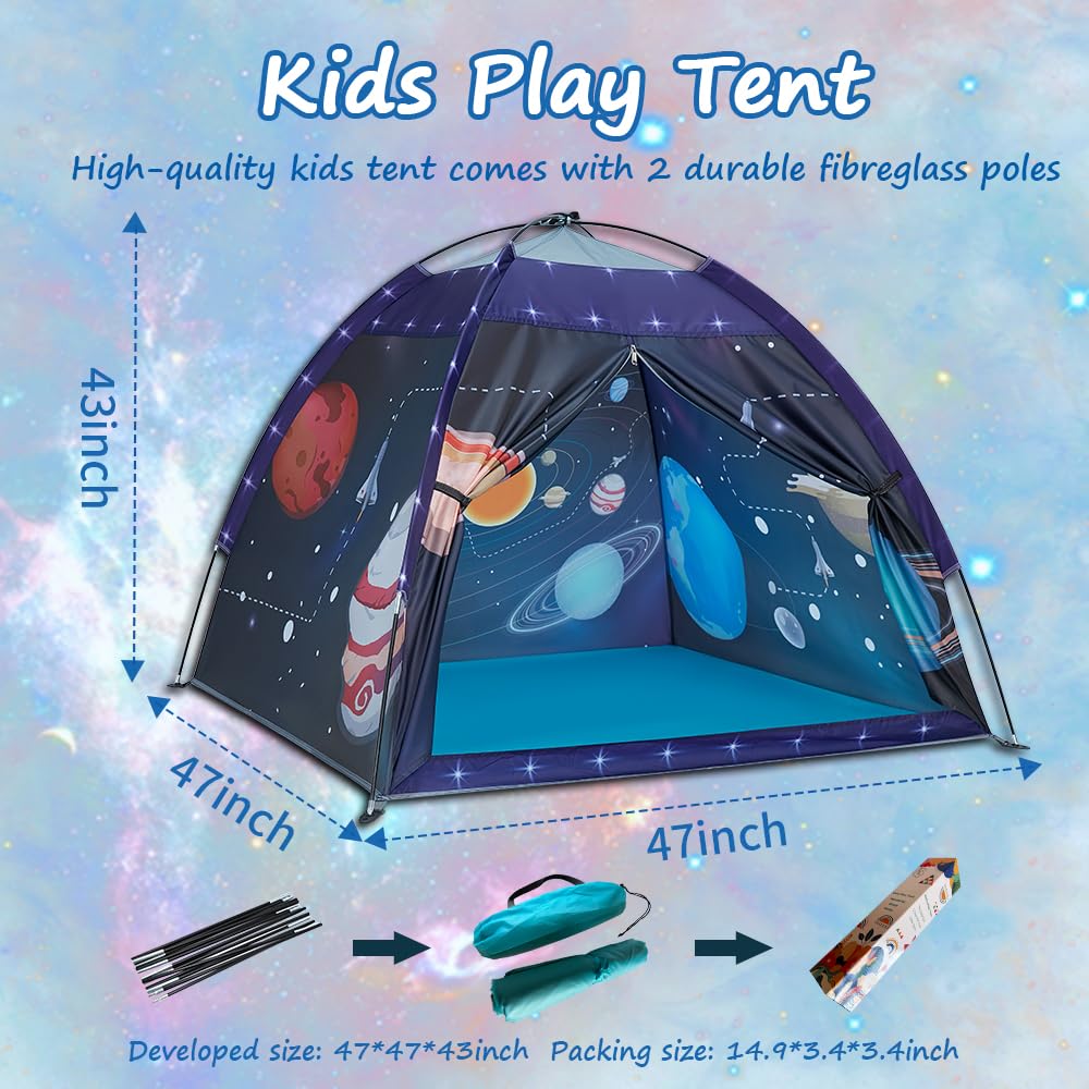 Mnagant Space World Play Tent – Galaxy Dome for Indoor/Outdoor Kids Play | 47 x 47 x 43 inches