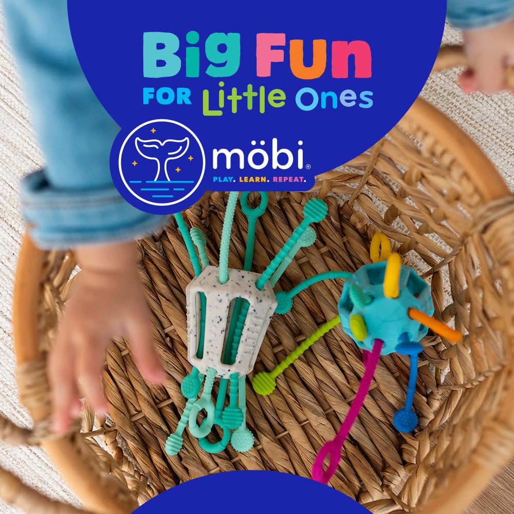 MÖBI Mobi Zippee Activity Toy — Sensory & Montessori Learning for Toddlers, BPA-Free Silicone