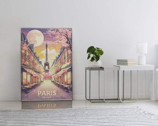 Paris Wall Art – Eiffel Tower Sunset Print