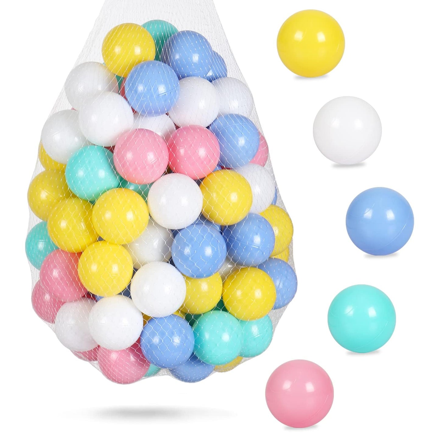 MODEREVE Ball Pit Balls 100-Pack – 2.17-inch, Crush-Proof & Non-Toxic