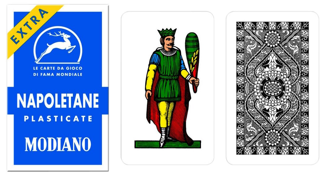 Modiano Neapolitan 97/31 Regional Playing Cards – 40-Card Neapolitan Deck Made in Italy