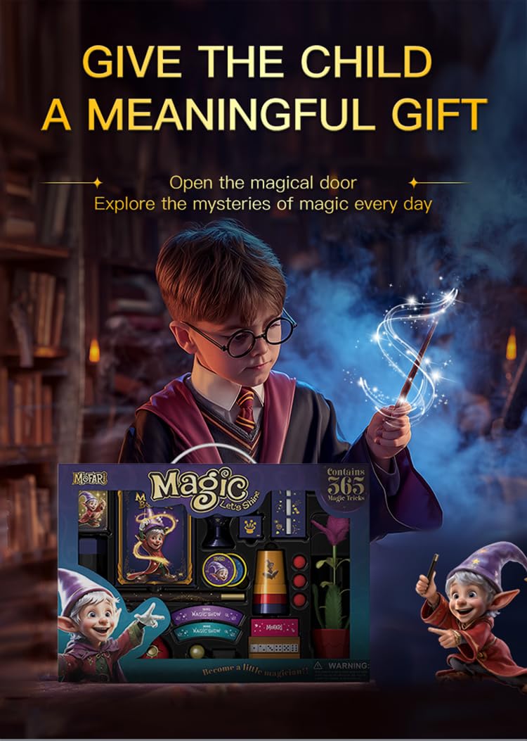 Mofari Magic Kit for Kids – 365 Tricks with Video Lessons (Ages 6–12)