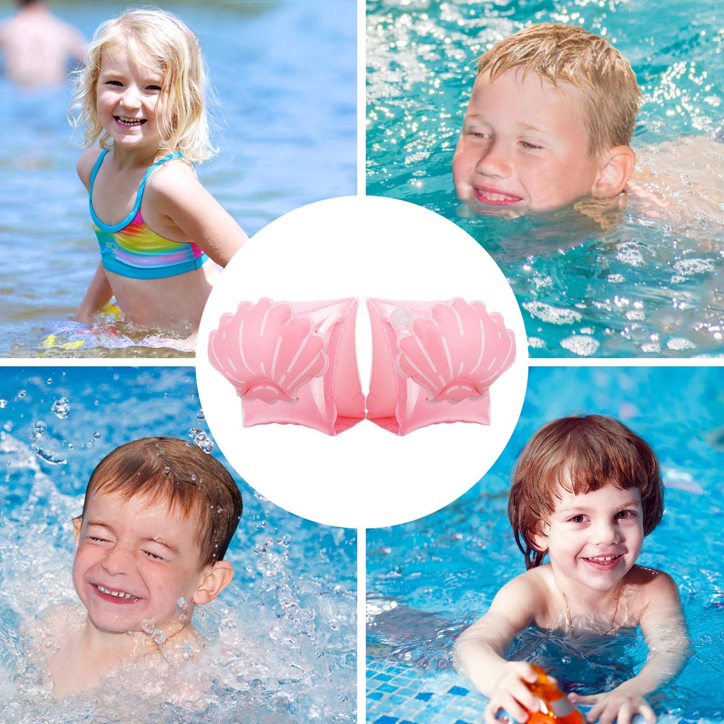 MoKo Kids Arm Bands for Learning to Swim – Inflatable Pool Floaties for Ages 3 to 6