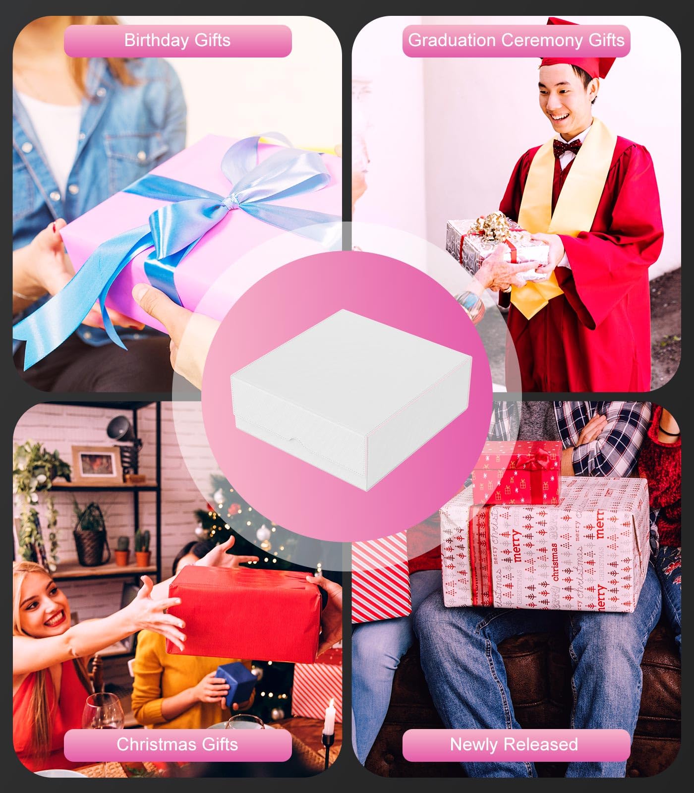 MoKo Trading Card Storage Box – 3000+ Capacity, 24 Dividers, 4 Supports, Magnetic Closure