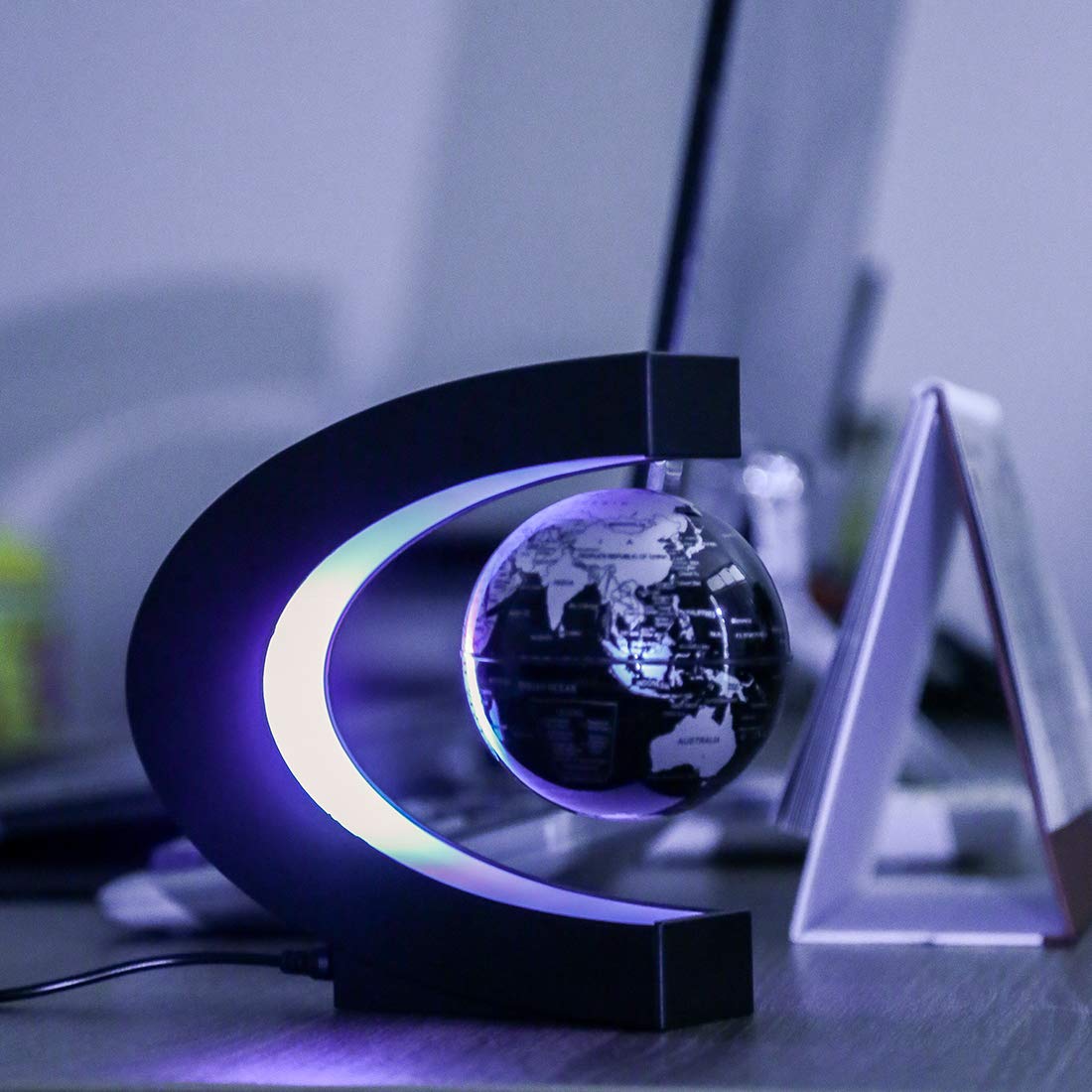 MOKOQI Magnetic Levitating Globe with LED Light – Floating Desk Display & Gift Idea
