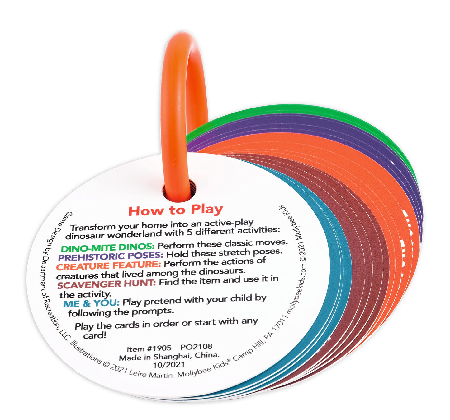 MOLLYBEE KIDS Dino Stomp and Roar: Toddler & Preschool Activity Cards for 3+