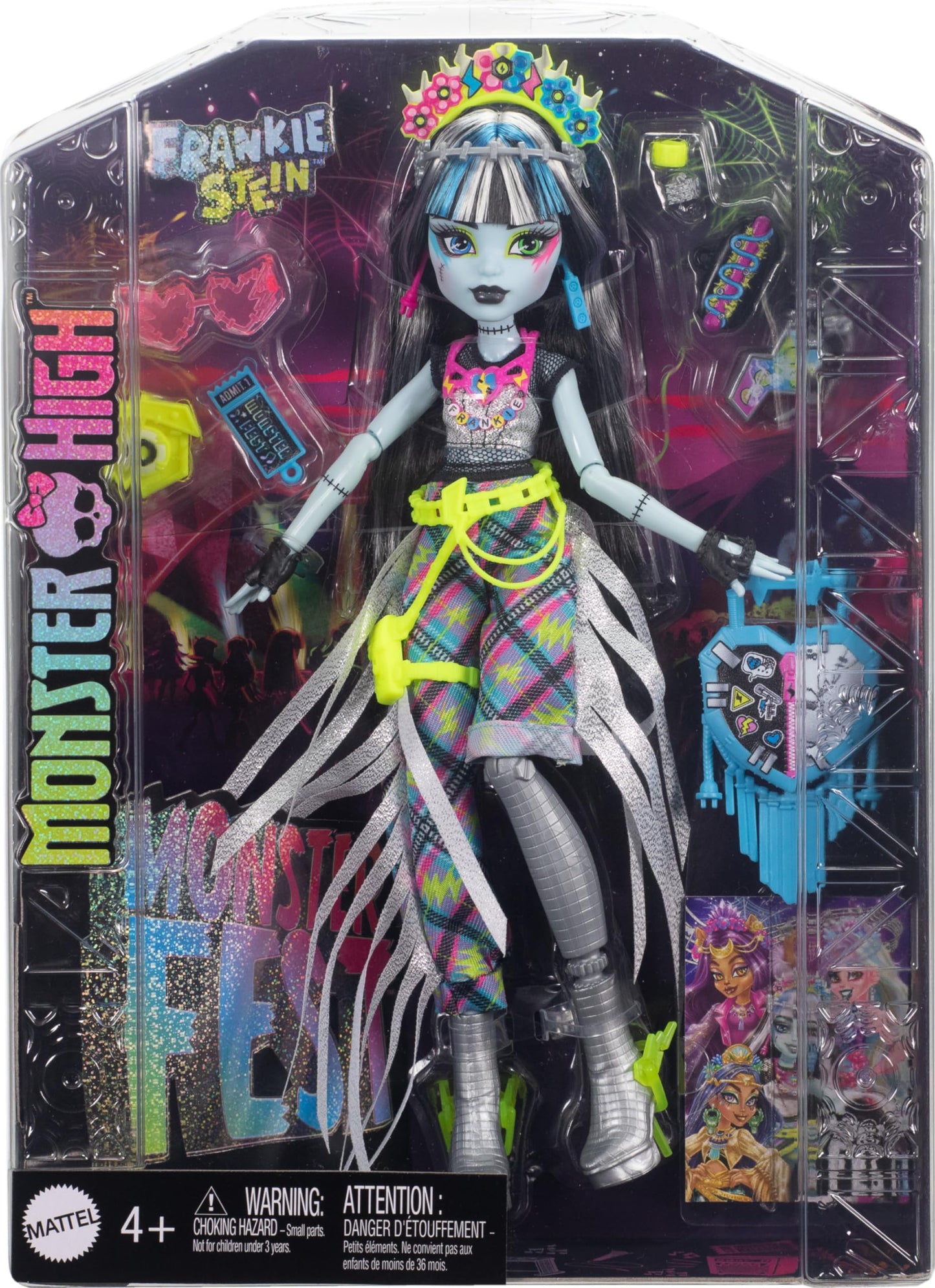 Monster High Frankie Stein Monster Fest Doll – Glam Outfit & Festival Accessories