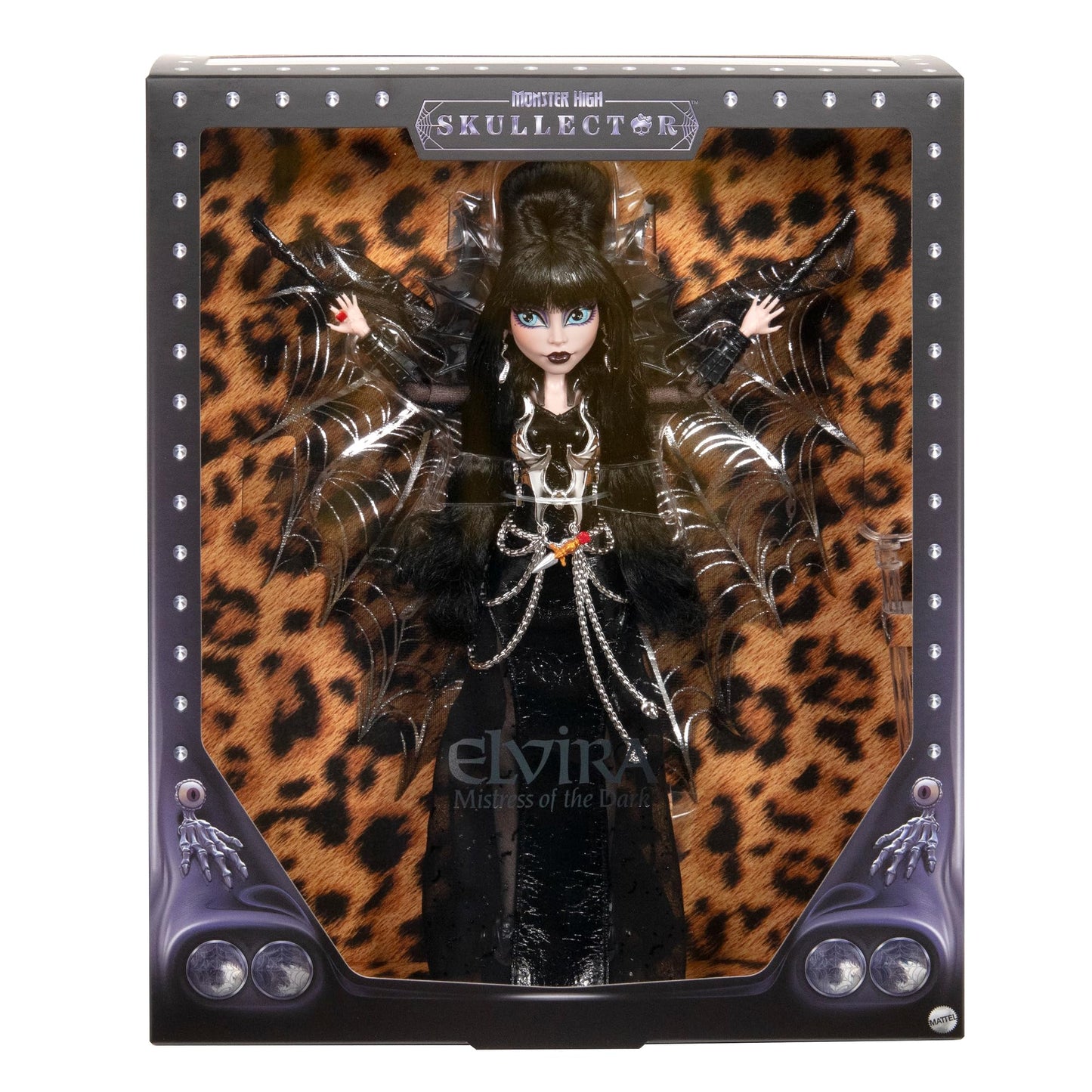 Monster High Elvira Doll – Mistress of the Dark Collectible with Batwing Cape + Black Faux Leather Dress | Amazon Exclusive