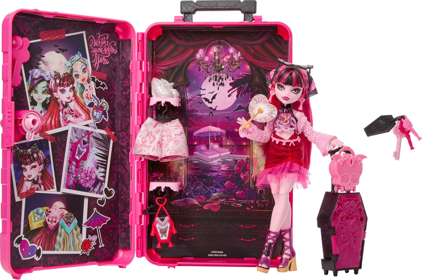 Monster High Skulltimate Secrets Draculaura Doll – Gore-geous Oasis Destination with 19+ Surprises