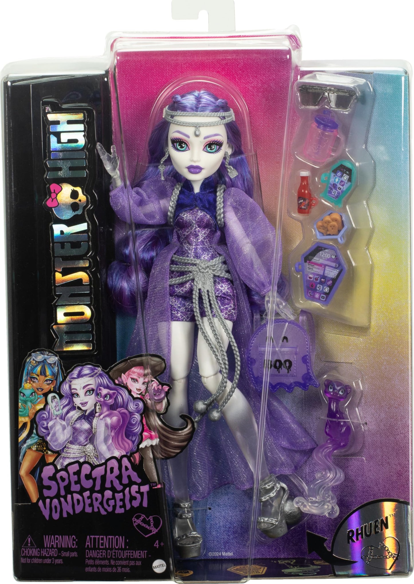 Monster High Spectra Vondergeist Doll with Rhuen Ferret and Accessories