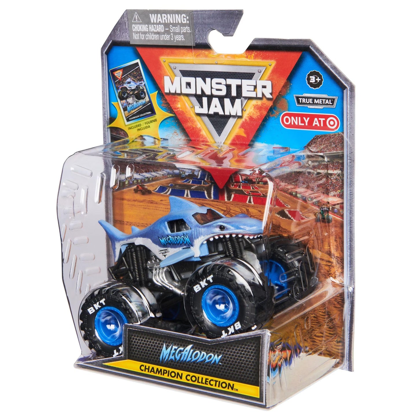 Monster Jam Stadium Series Championship Collection Megalodon 1:64 Scale Truck | Collectible Card Included