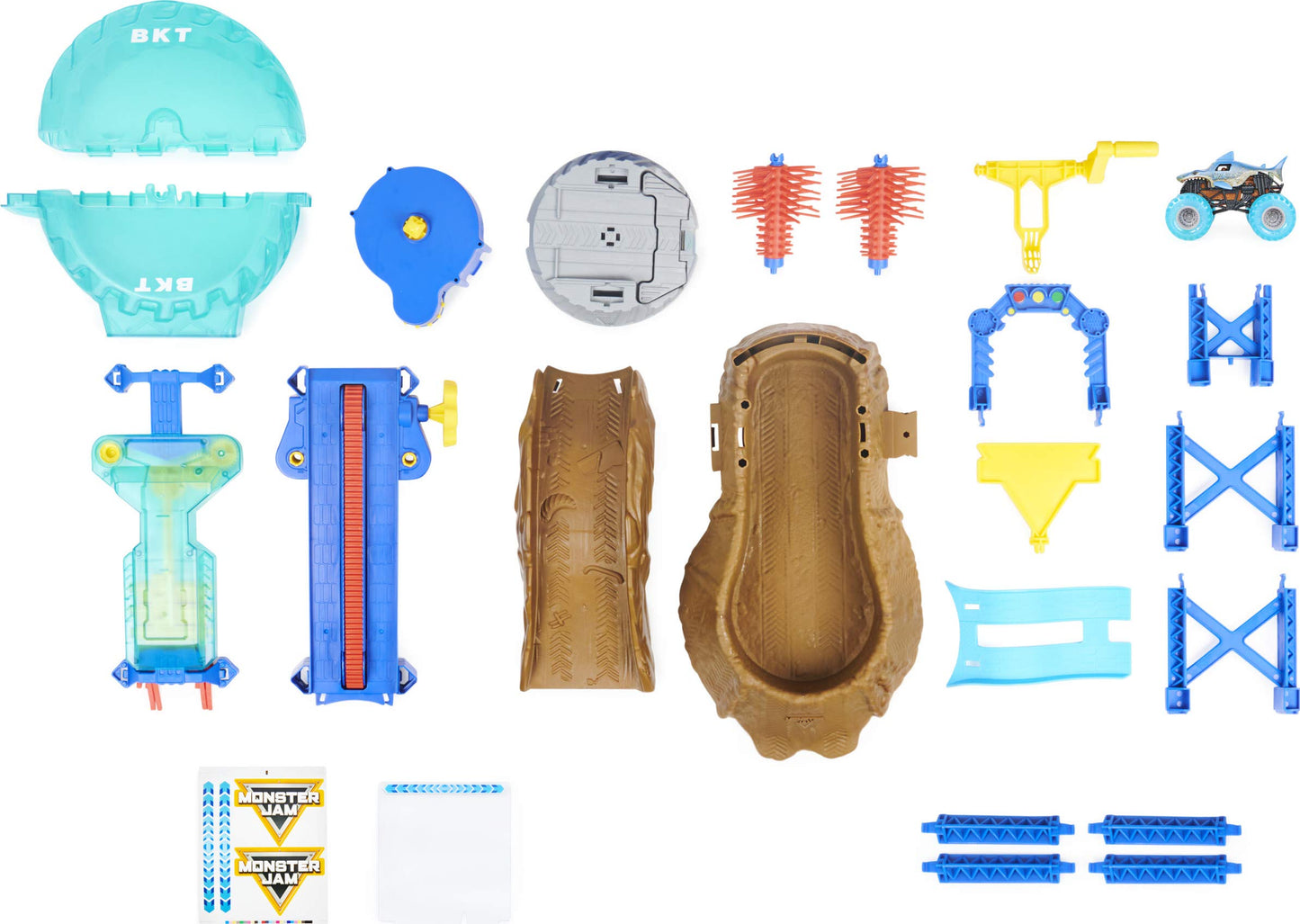 Monster Jam Megalodon Monster Wash Playset with Color-Changing Truck – Interactive Water Play for Ages 3+