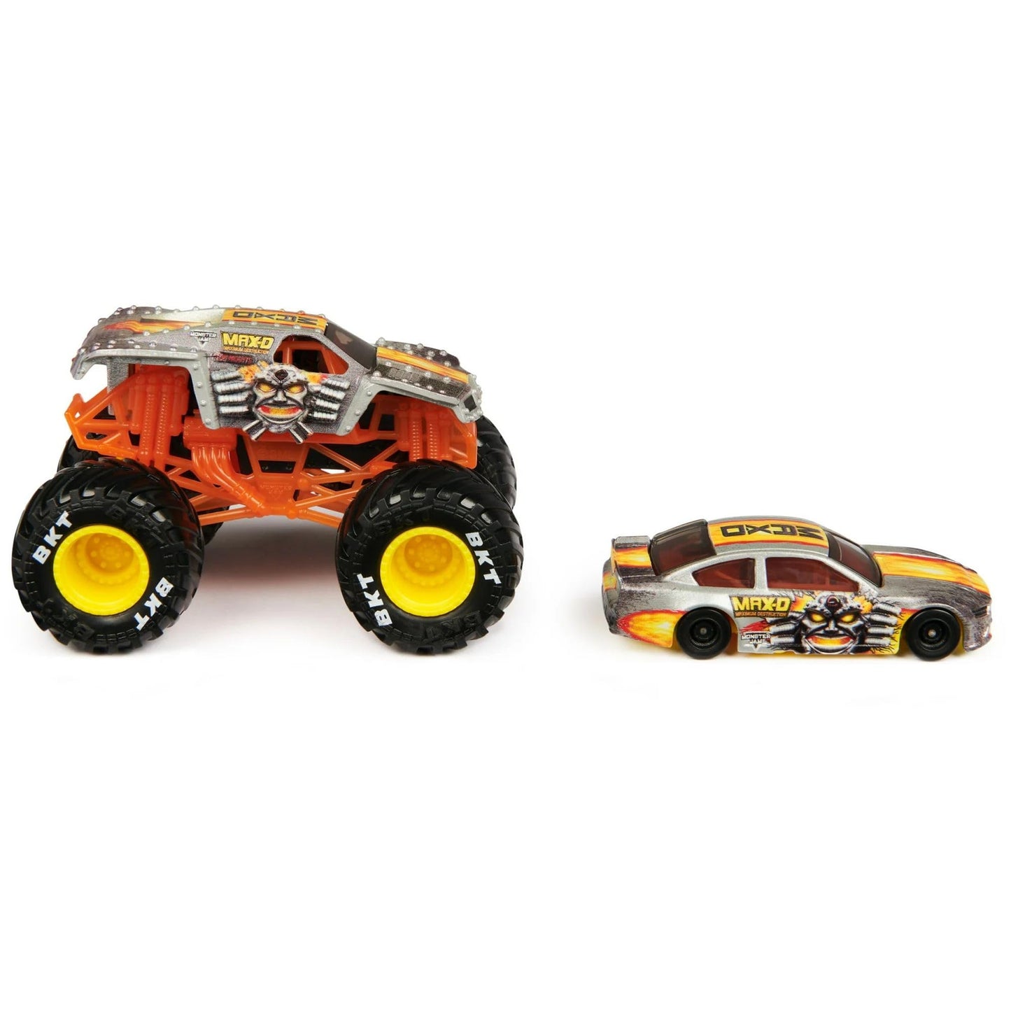Monster Jam Official 1:64 Die-Cast 2-Pack Series 5 – Max-D Monster Truck & Race Car