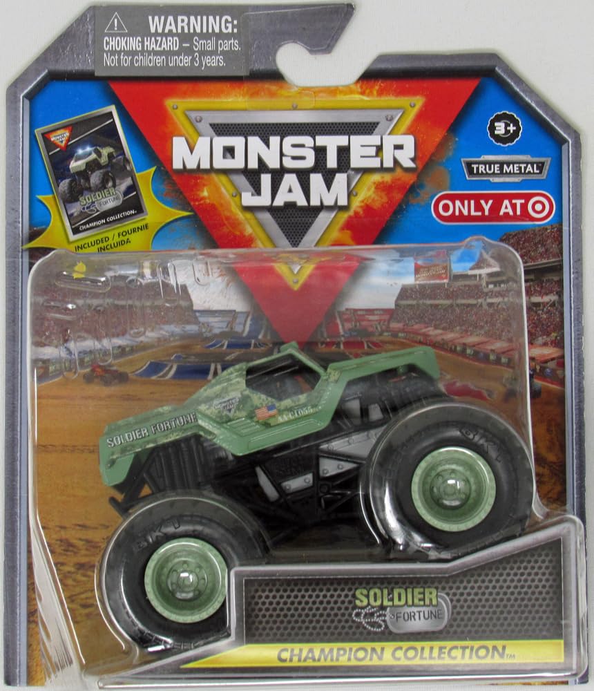 Monster Jam Stadium Series Championship Collection – Soldier Fortune 1:64 Scale with Collectible Card