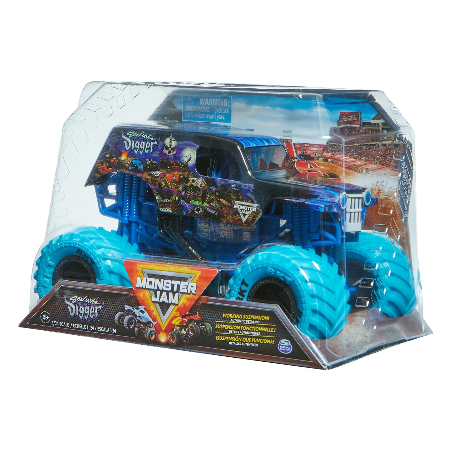 Monster Jam Son-uva Digger 1:24 Scale Die-Cast Truck – Official Collector Toy for Kids 3+