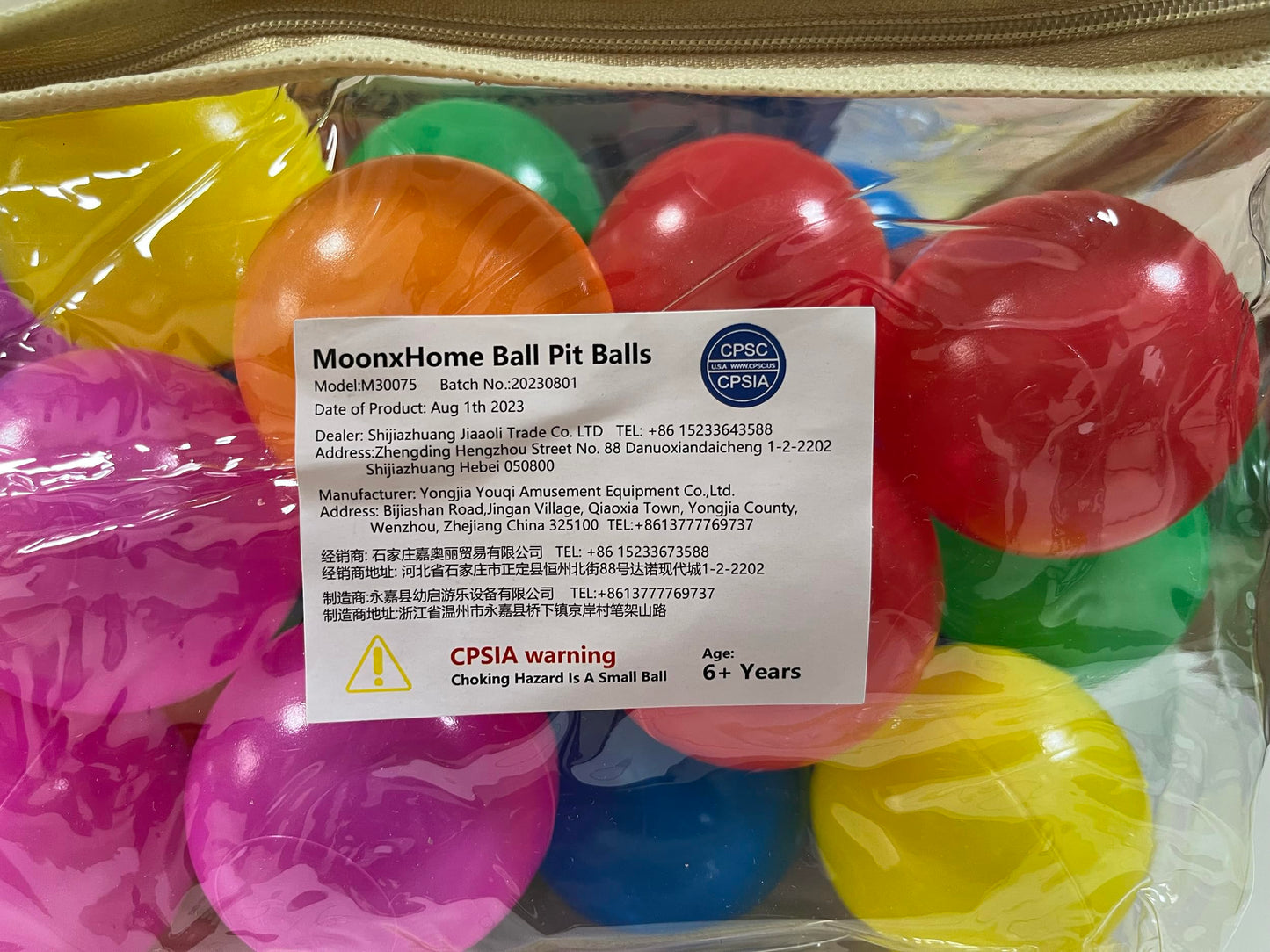 MoonxHome Ball Pit Balls 500pcs - Crush-Proof, BPA-Free 2.15" Rainbow Balls for Ball Pits, Tents, Pools