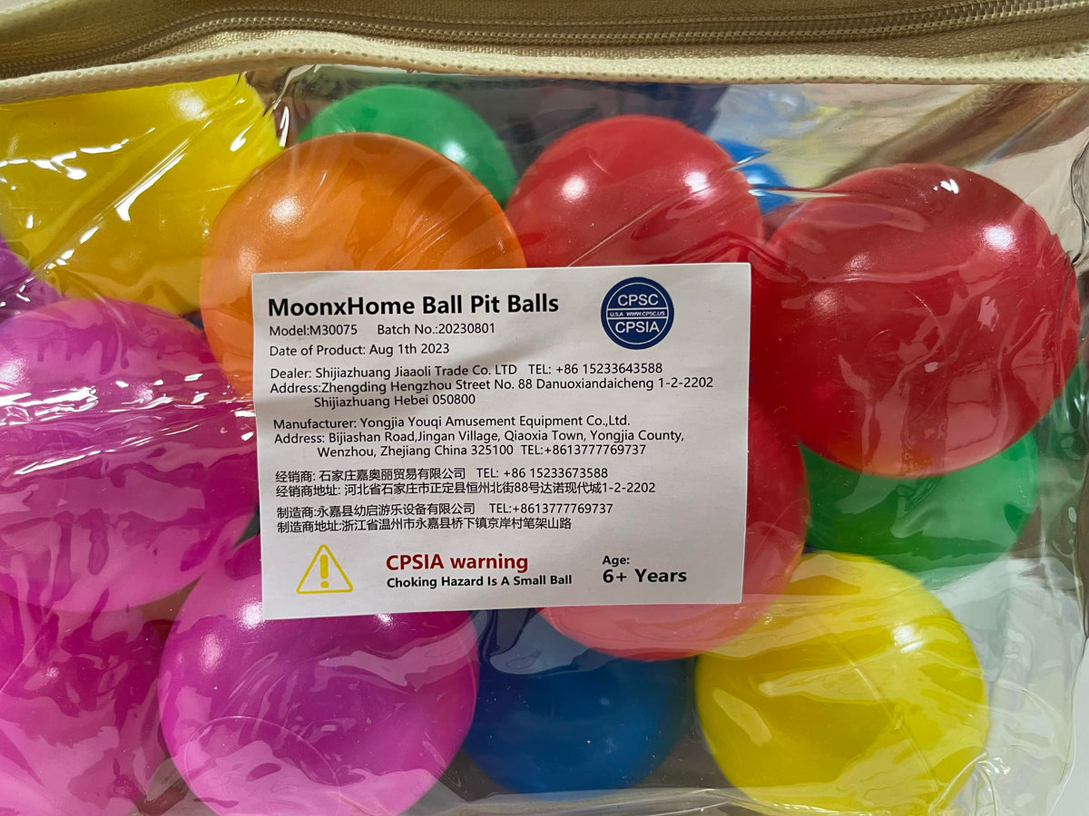 MoonxHome Ball Pit Balls 200 - 2.15in Rainbow Colors, BPA Free & Crush-Proof