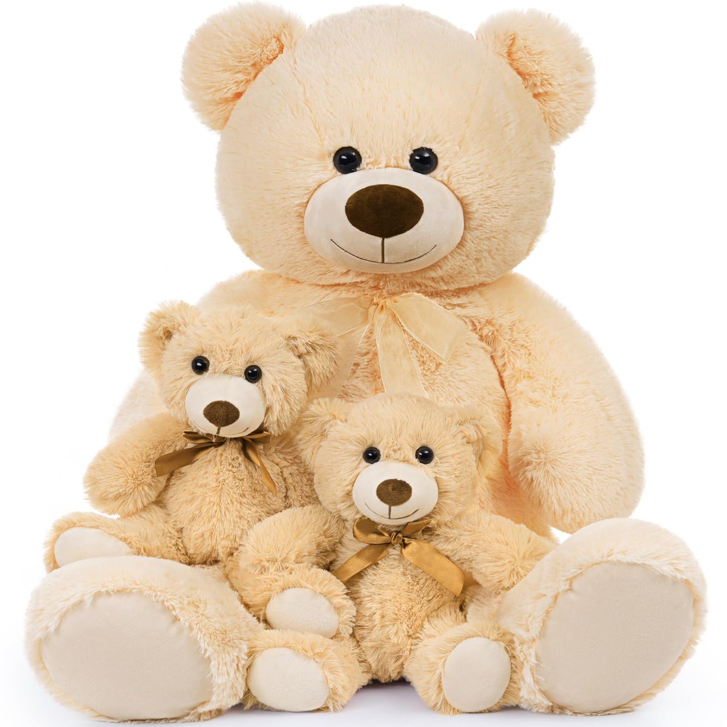 MorisMos Giant Teddy Bears with Babies - 36in Mommy Bear + 2 Baby Bears Plush