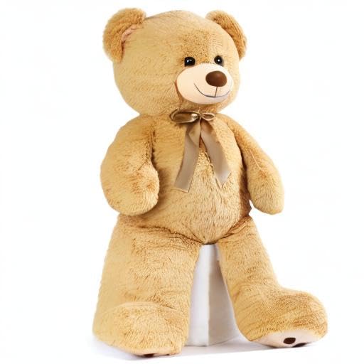 MorisMos 47-Inch Giant Teddy Bear Plush – Large Light Brown Stuffed Bear