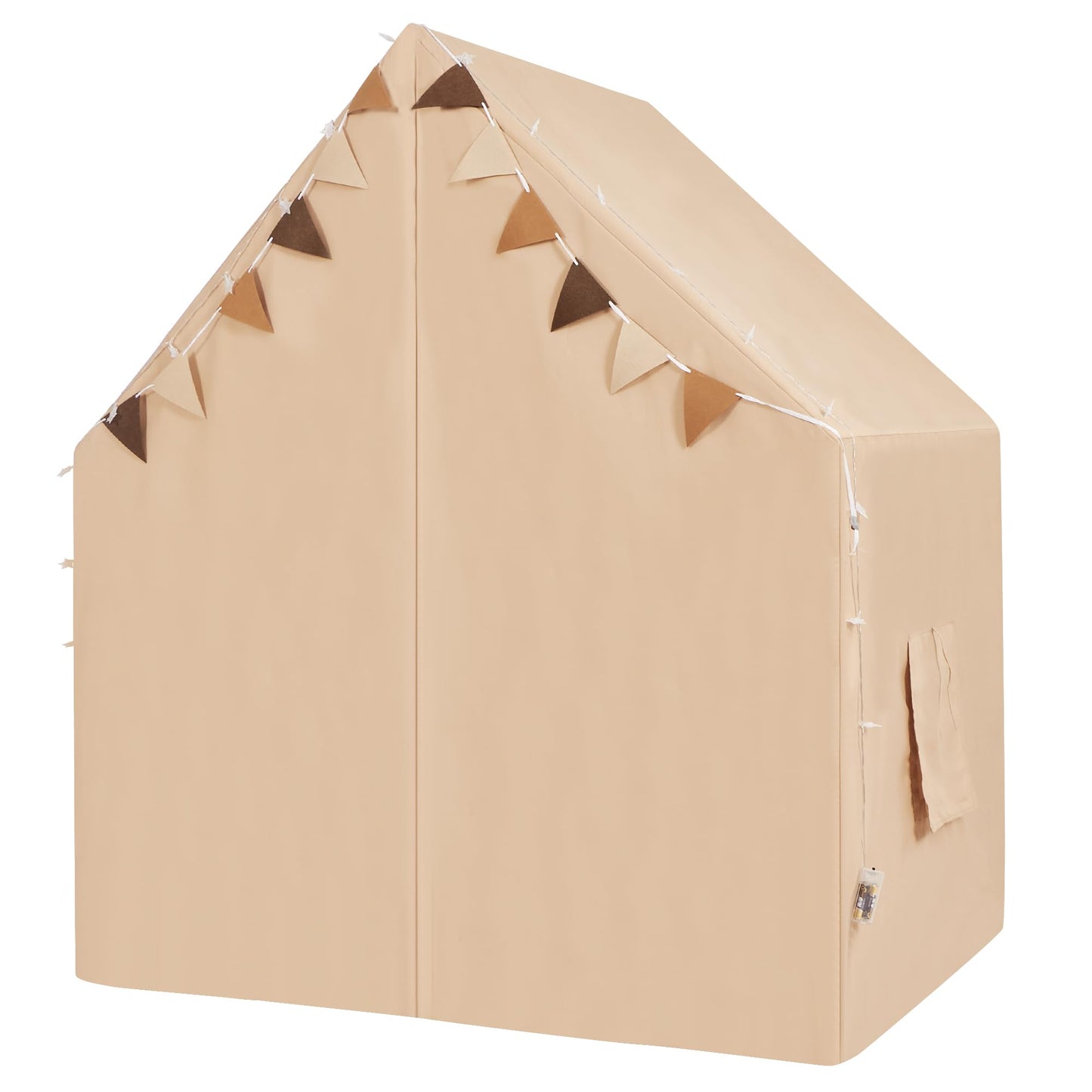 MORITECK Kids Play Tent with Padded Mat & Star LED Lights — Large Indoor Play House for Ages 4-10