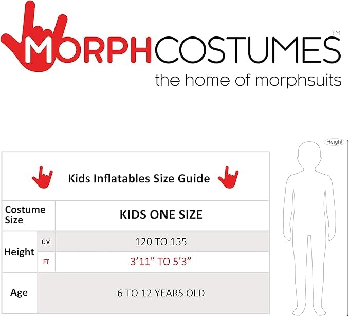 Morph Kids Alien Costume – Inflatable Alien Costume for Kids | Boys Blow-Up Costume