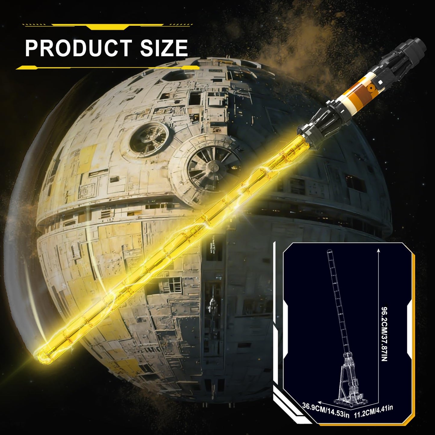 Mould King 10238 Lightsaber Building Blocks Set – 1169+ PCS LED Sword with USB Rechargeable Battery & Display Stand