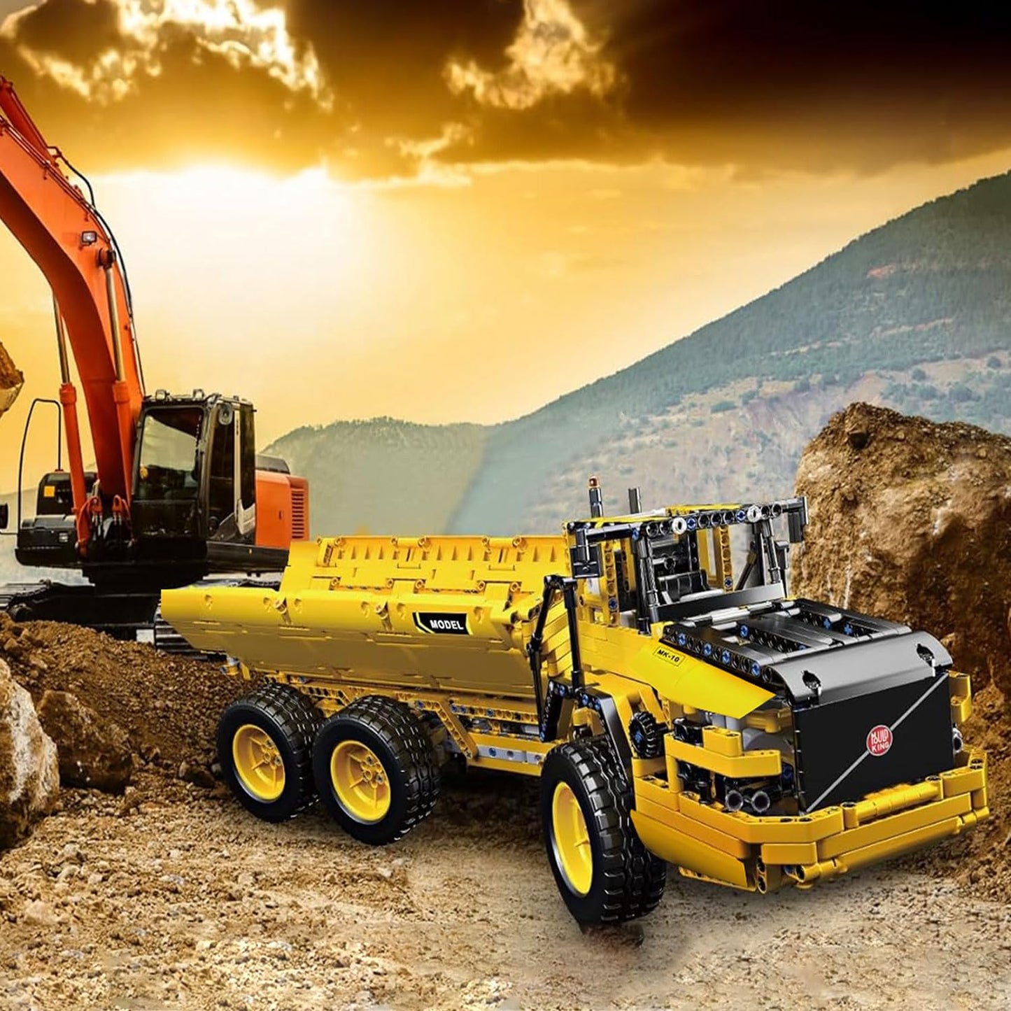 Mould King 17010 Engineering Dump Truck – 1888-Piece RC Building Kit