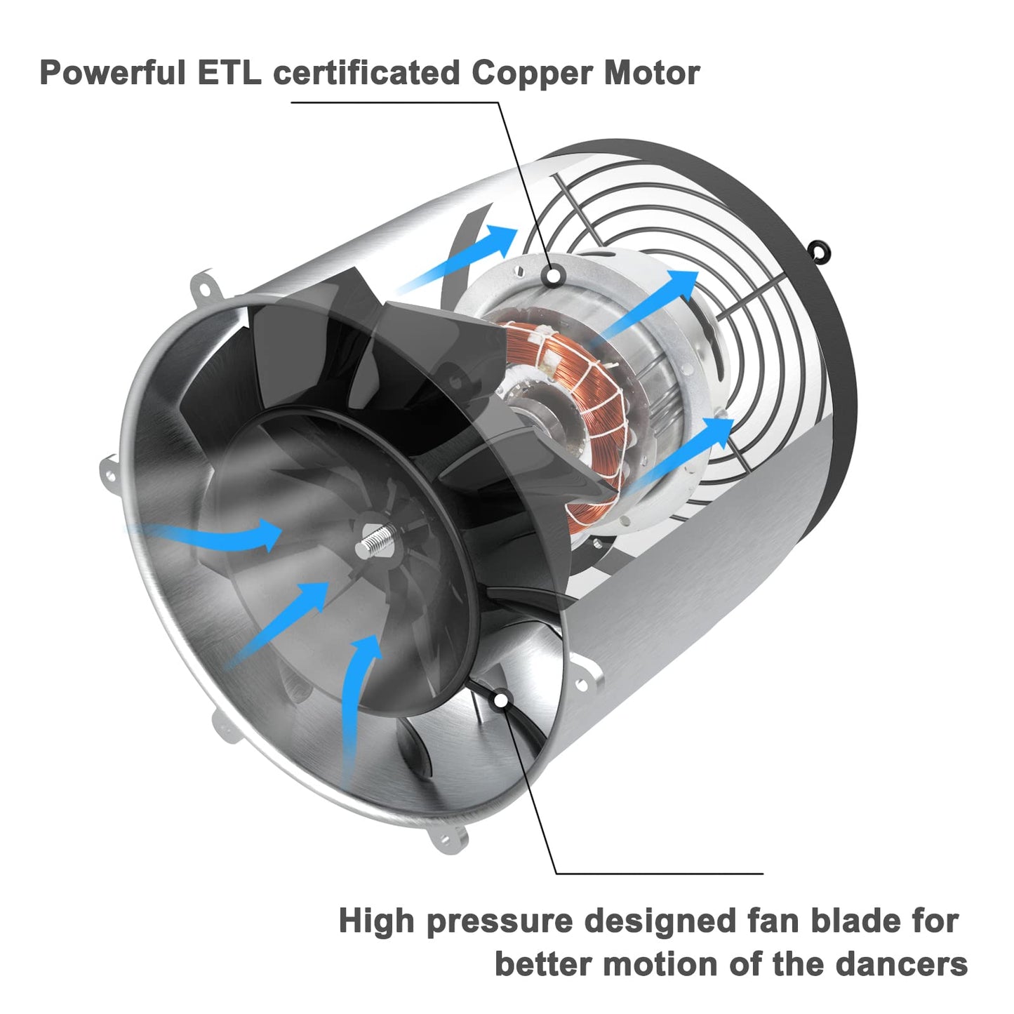 MOUNTO 8FT Fly Puppet Dancer Complete Set with 1/3HP Blower - Purple