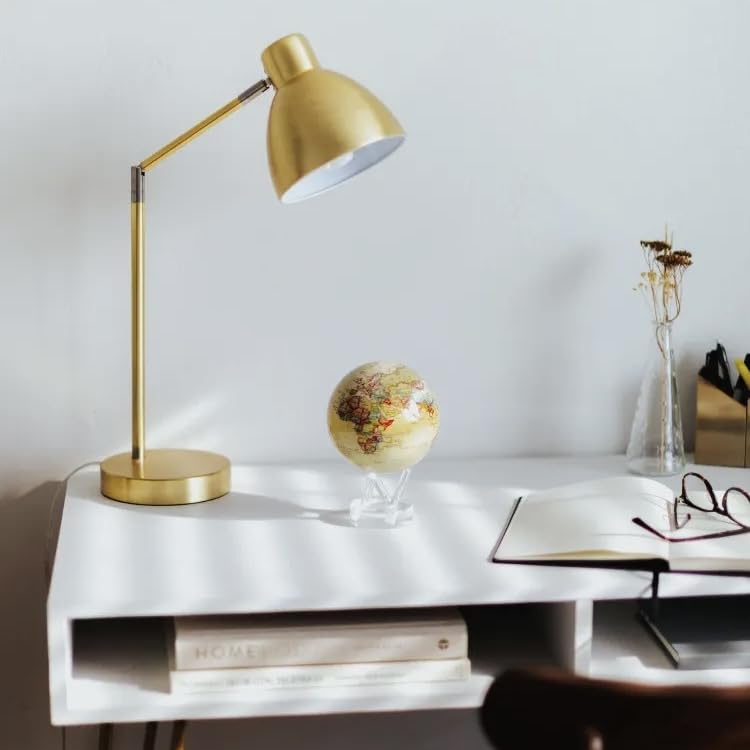MOVA Globe Yellow 4.5-inch – Light-Powered Political Map Desk Globe