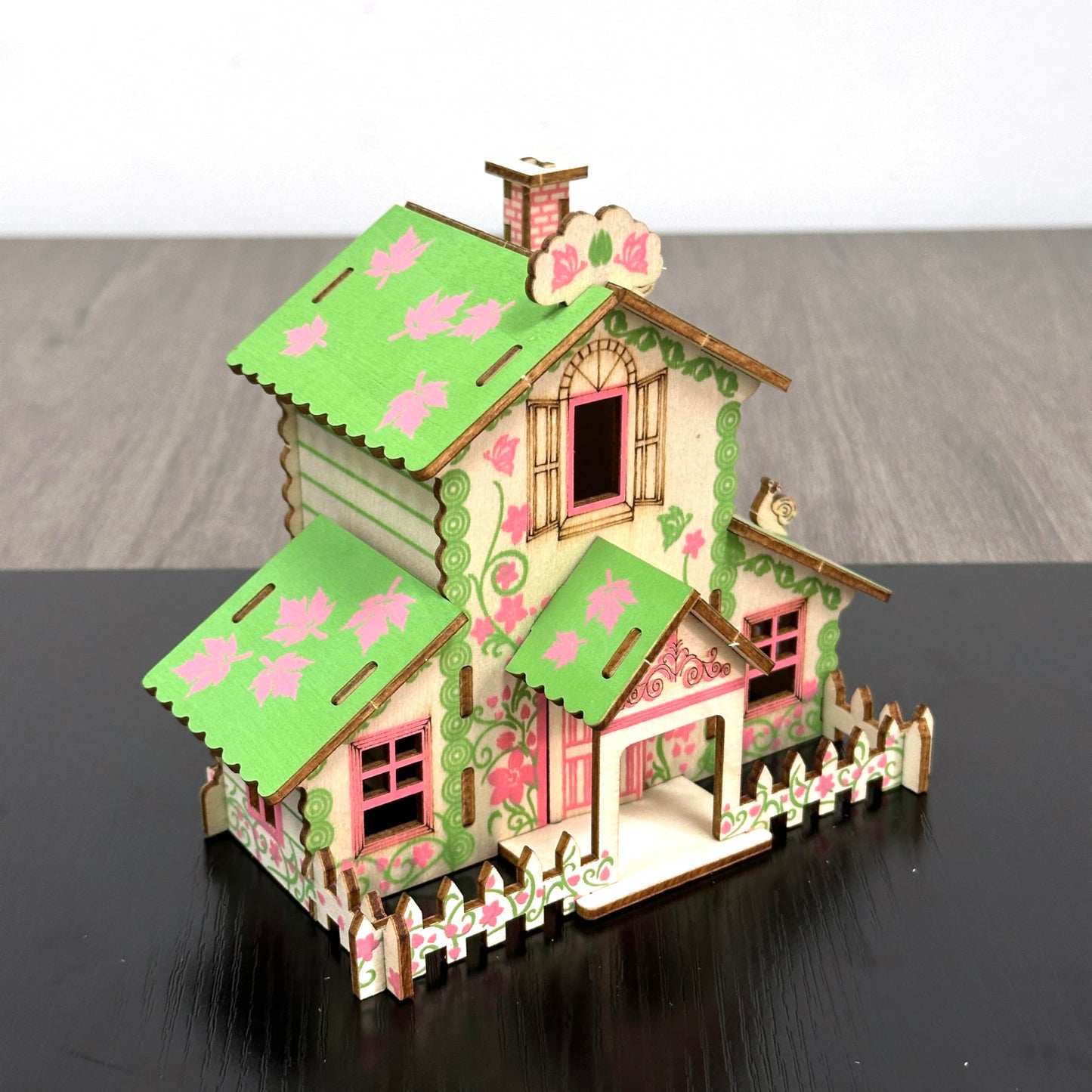 MPIUET Wooden 3D Puzzle – Forest Cabin DIY Miniature House for Adults & Teens