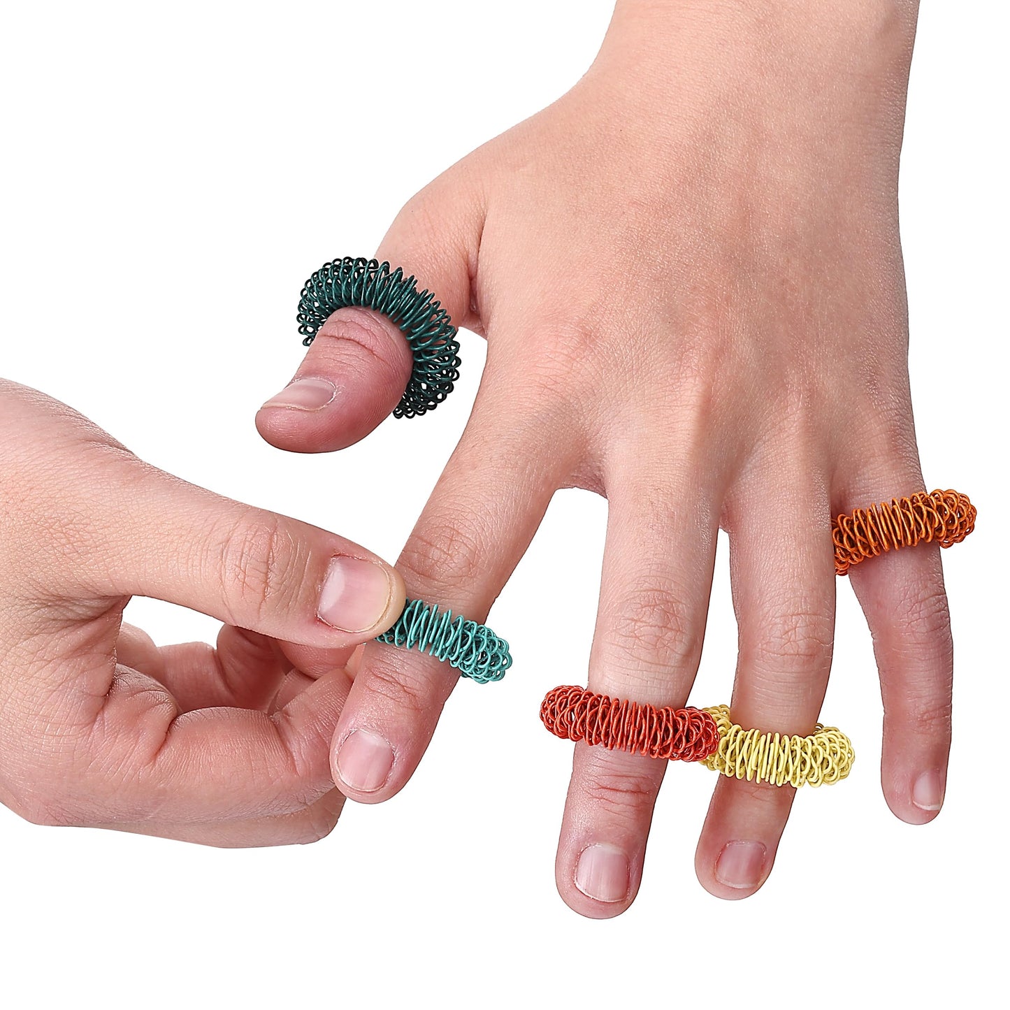 Mr. Pen Spiky Sensory Rings – 10 Pack, Vibrant Stainless Steel Fidget Rings