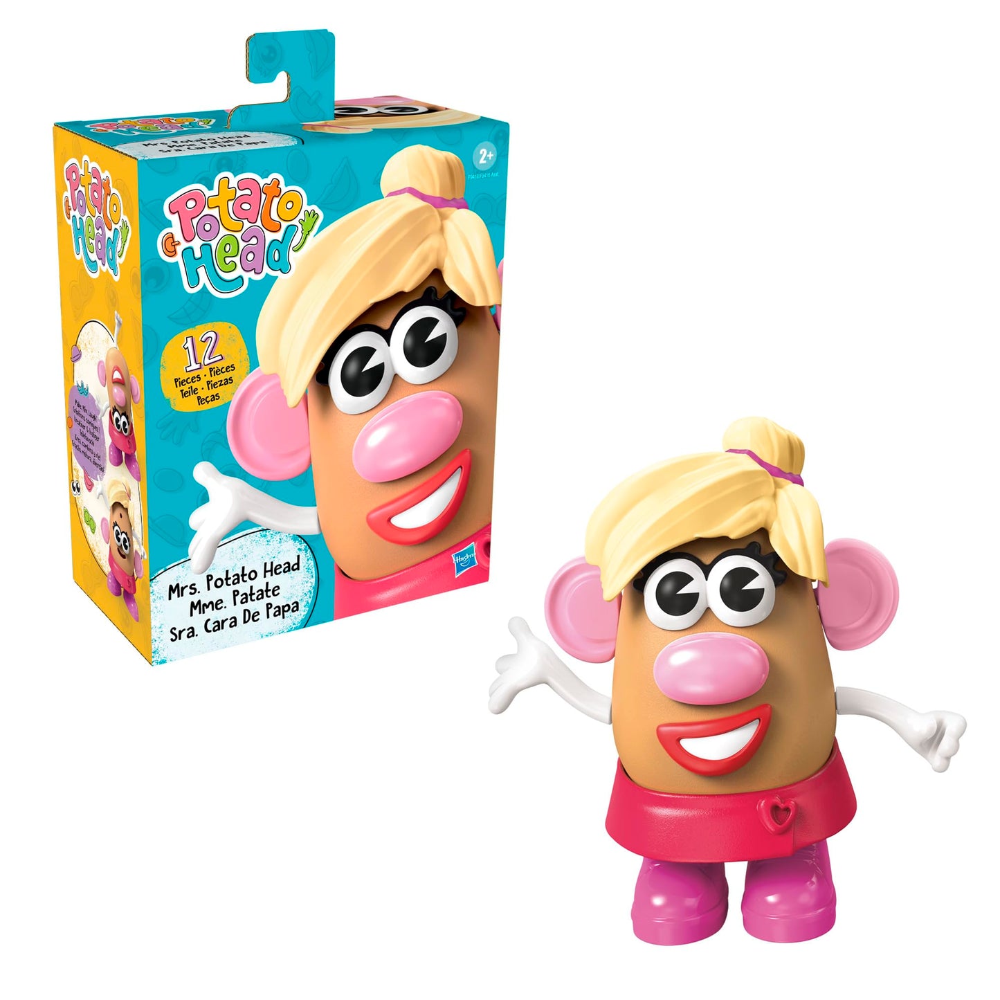 Mr. Potato Head Mrs. Potato Head Set – 12 Parts for Creative Toddler Play