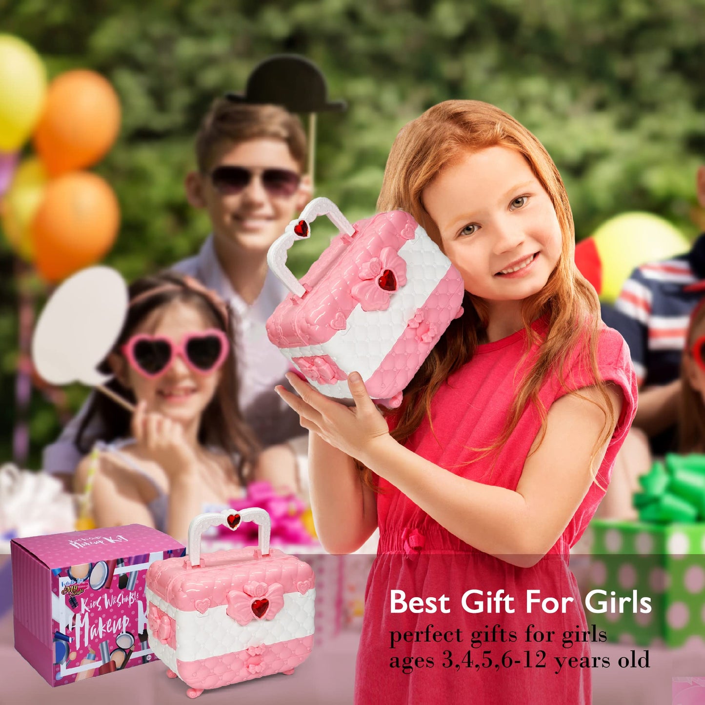 Mrabbitoo Kids Makeup Sets for Girls 3-12 | Safe, Washable Play Makeup Kit for Little Princesses
