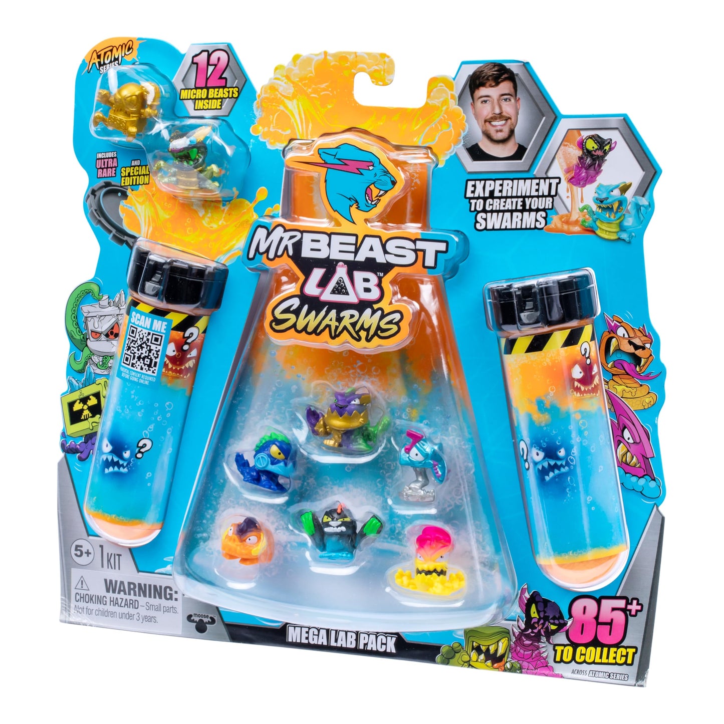MrBeast Lab Swarms Atomic Series 12 Pack – Night Fright Panther | 1” Micro Beasts, 85+ to Collect
