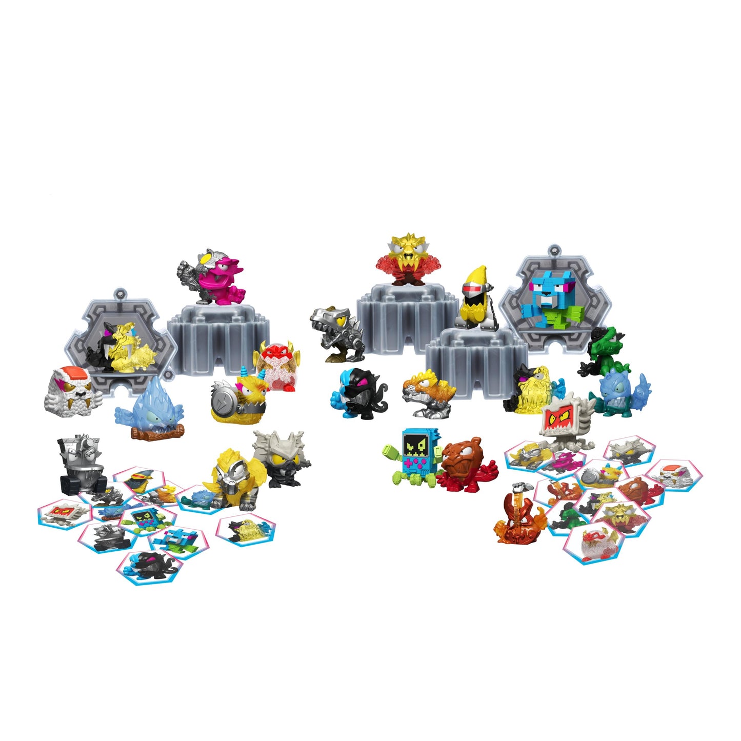 MRBEAST LAB Swarms S3 Fusion Chaos Pack – 1 Collector Guide, 22 Figures, 5 Fusion Pods