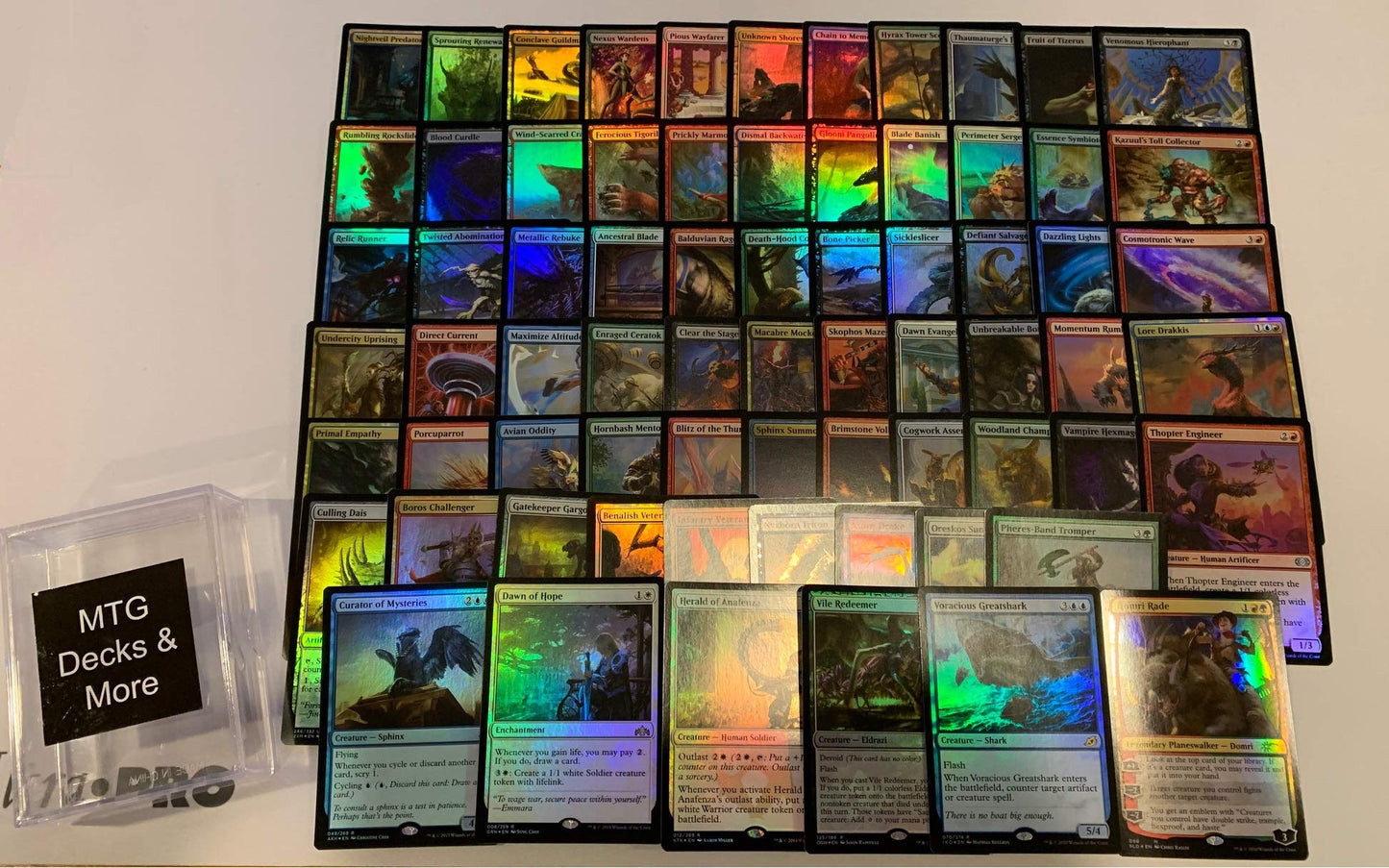 MTG Foil Collection – 70 Cards: 1 Planeswalker, 5 Rares, 64 Foils | MTG Decks & More