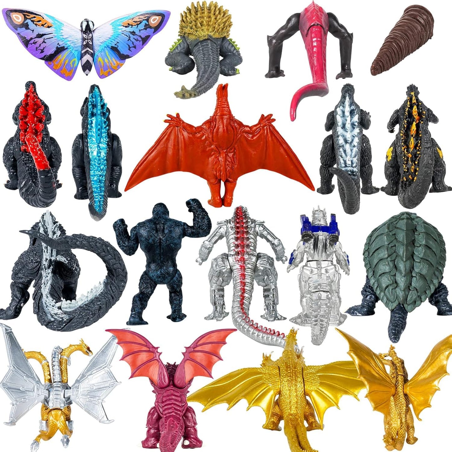 MUKSSE 18-Piece Godzilla vs Kong Toy Set – 4-Inch Action Figures & Cake Toppers