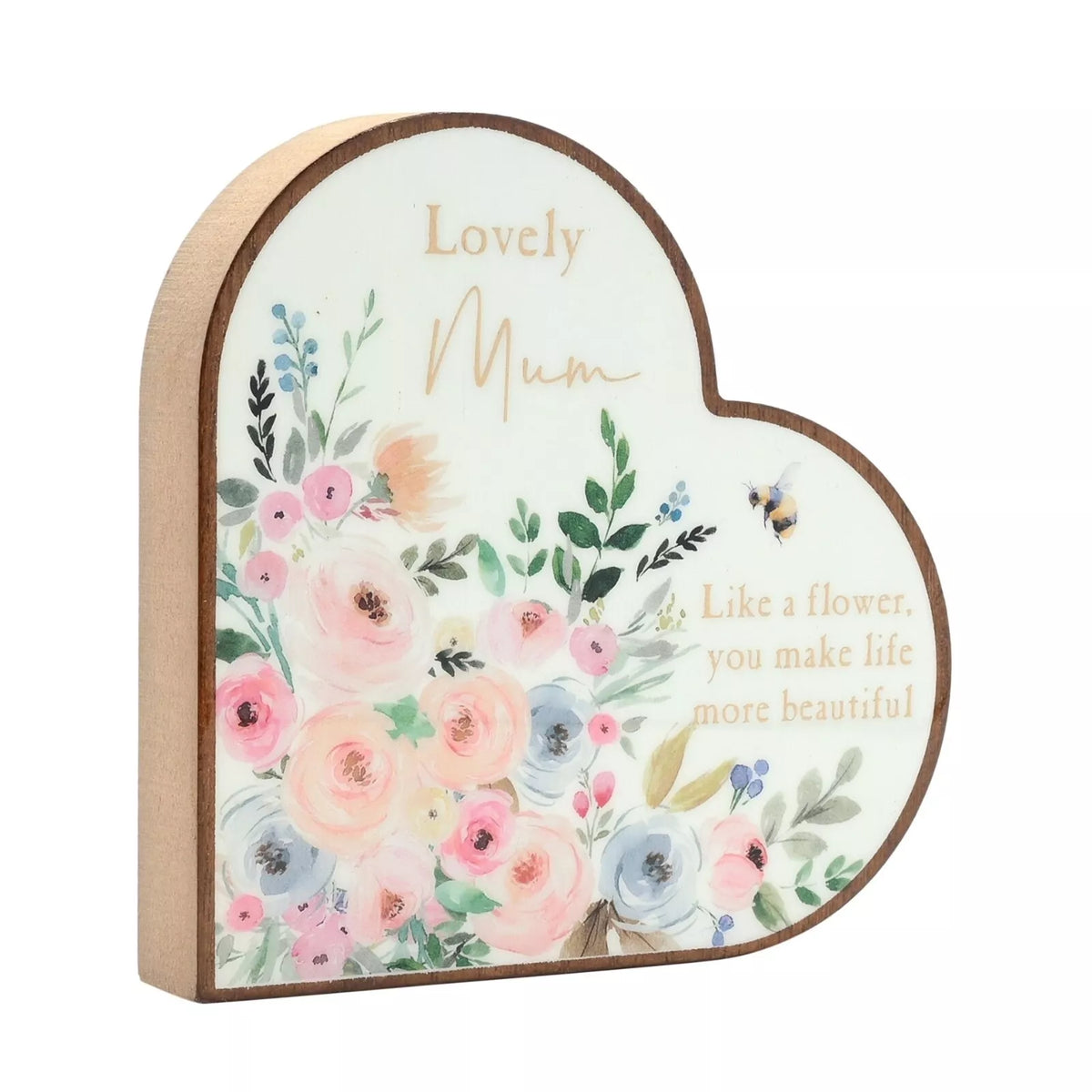 The Cottage Garden Mantel Heart Plaque mum
