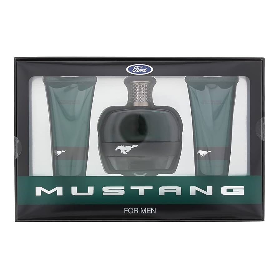 Mustang Green Gift Set 100ml EDT + 100ml Aftershave Balm + 100ml Body Wash