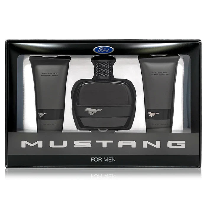 Mustang Black Gift Set 100ml EDT + 100ml Aftershave Balm + 100ml Body Wash