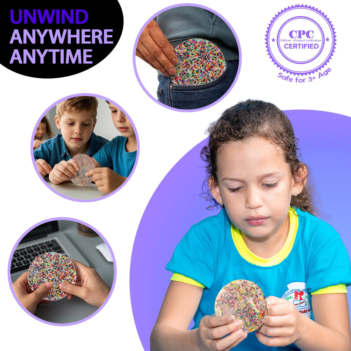 MUYMUT Picky Pad 2pcs — Non-Sticky Silicone Fidget Pad for Dermatillomania, ADHD & OCD (3.9")