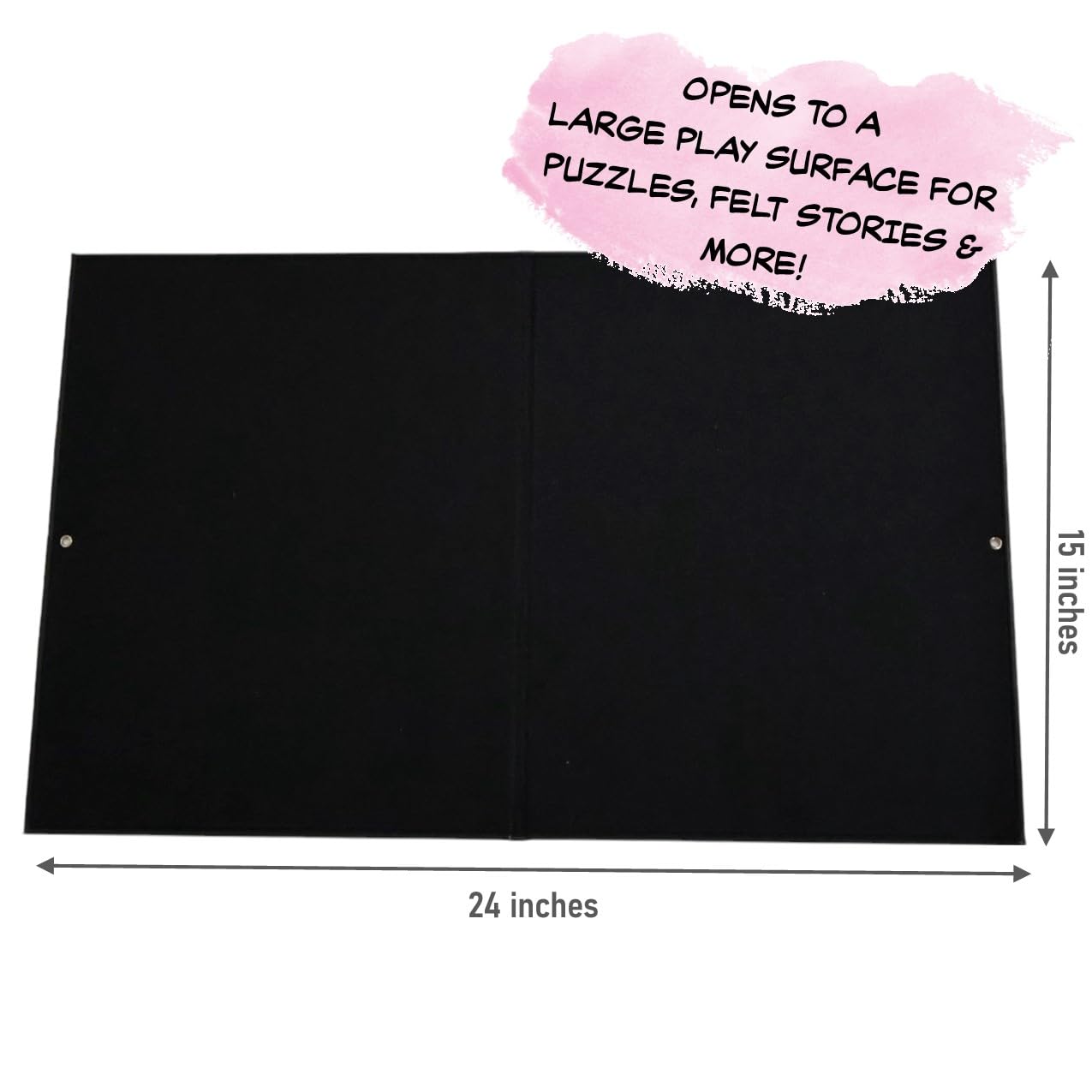 My Felt Story Freestanding Felt Board for Kids — 15 x 24 | Board Only | Storytelling & Learning (Black)
