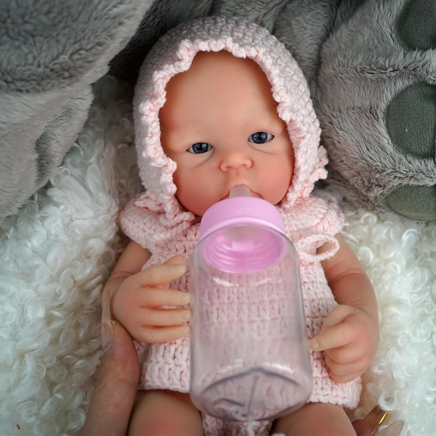 MYREBABY 12-Inch Micro Preemie Silicone Baby Doll – Carina, Lifelike Reborn Doll