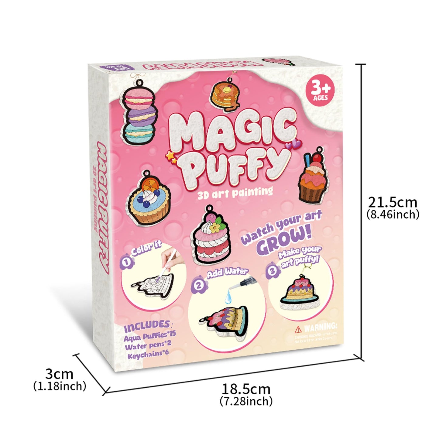 MZYTOZA 3D Art Craft Aqua Puffs Paint Kit – Magic Foam Texture, Mess-Free Craft for Kids