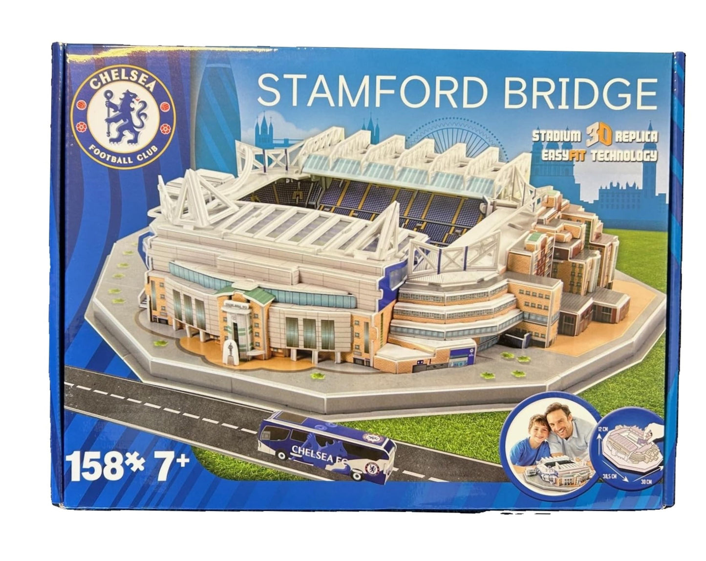 Nanostad Chelsea Stamford Bridge 3D Puzzle | Easy Fit, No Tools, For Ages 7+