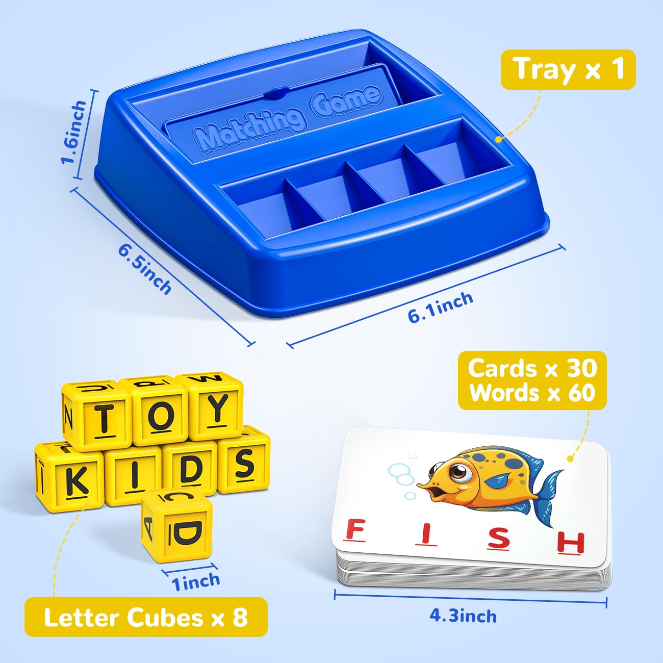 NARRIO Matching Letter Game – Educational Alphabet Learning Toy for 2-8 Years Olds | Preschool ABC Practice