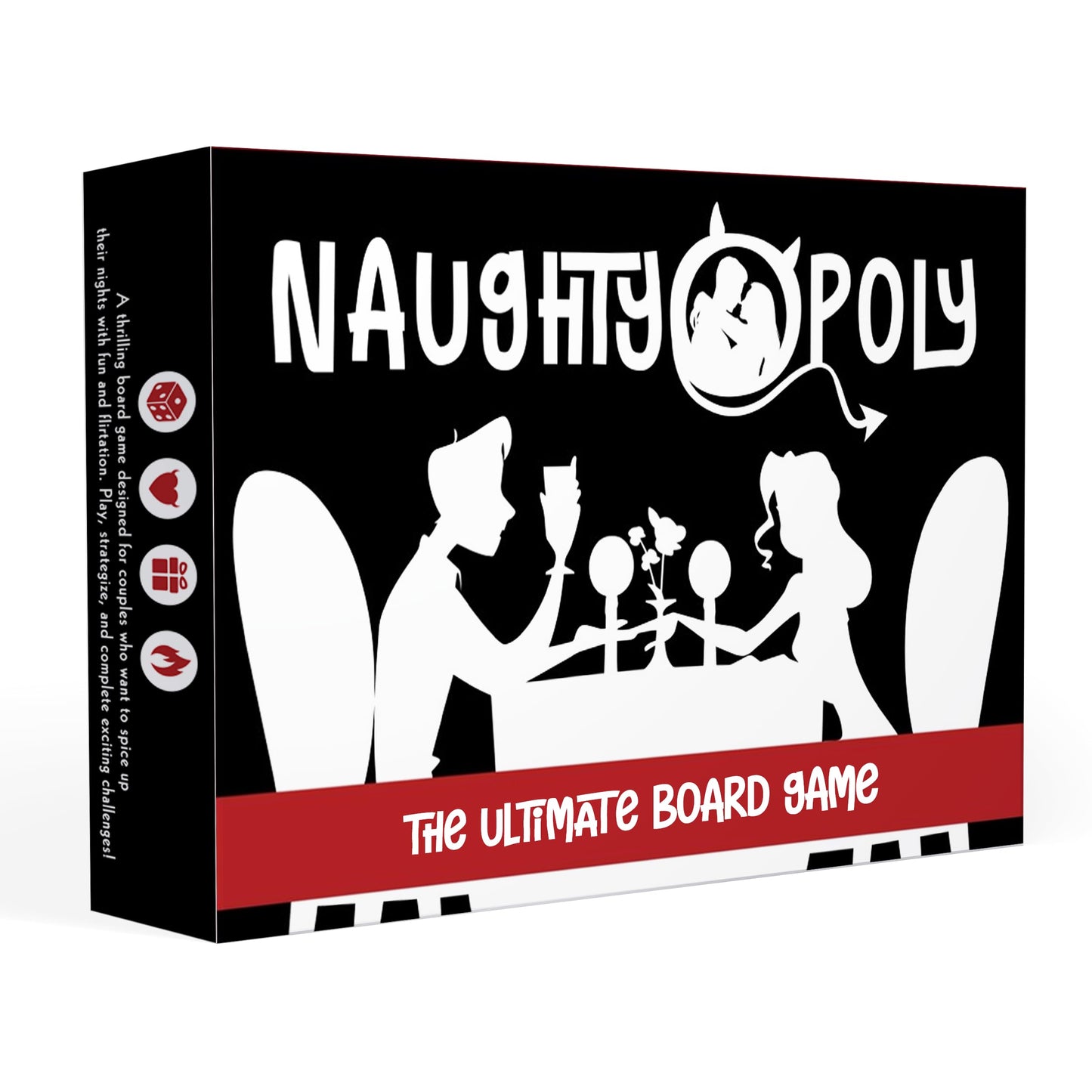 Naughty Tower Naughtyopoly Board Game – 100+ Couple Prompts & Fun Challenges