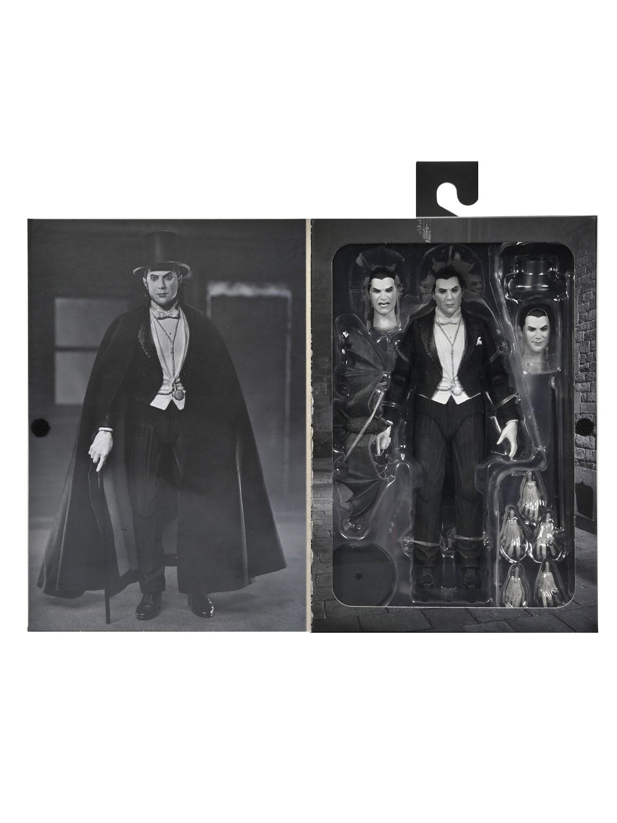NECA Universal Monsters Dracula Carfax Abbey Ultimate 7-Inch Action Figure – Black and White Edition